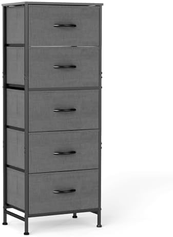 Sweetcrispy 5 Storage Drawer Bedroom Dresser, Tall Dresser for Organizer by Sweetcrispy