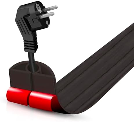 Floor Cord Cover Self Adhesive Cord Hider,3.3FT Cable Management, Extension Strip Protector for Wires, Prevent Cable Trips for Offices, Gyms, Exhibitions Cavity:0.3"(W) x 0.28"(H) Black Wood by DBHXXMB-HH