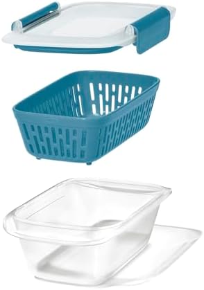 OXO Good Grips Prep & Go Food Storage Container with Colander - Ocean Blue - Image 6