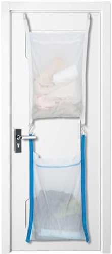 Over Door Large Mesh Laundry Hamper Bag, 2 Pcs Washable Laundry Basket for Bedroom/Dorm/Bathroom by Unknown