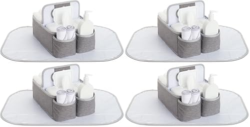 Munchkin® Portable Diaper Caddy Organizer, Grey 1 Count (Pack of 4) by Munchkin