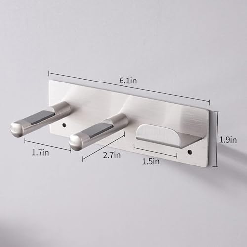 Hair Dryer Holder, SUS304 Adhesive Blow Dryer Holder Wall Mounted Compatible with Dyson Hair Dryer, Hair Dryer Organizer Dyson Hair Dryer Wall Mount - Image 3