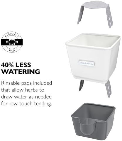 Cole and Mason Self-Watering Herb Keeper, Fresh Preservation, White, 2 Pack - Image 3