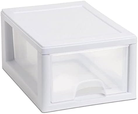 Sterilite Stacking Drawer Storage Organizer for Clothes, 6 Quart, 18-Pack by Sterilite