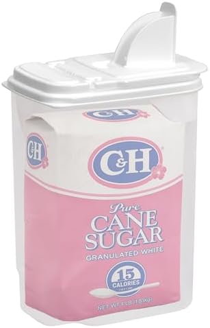 Buddeez Large Food Storage Container - 3.75 Quart Sugar Buddy, All Purpose Clear Kitchen Organization and Storage - Sugar, Flour, Cereal, Rice Dispenser, EZ Pour Spout & Easy Grip Handle (White Lid) - Image 7