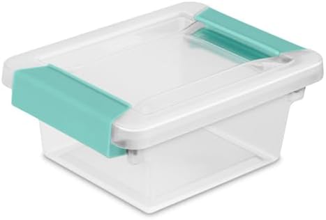 Sterilite Clip Box, Stackable Clear Plastic Bins- Mini, 24-Pack by Sterilite