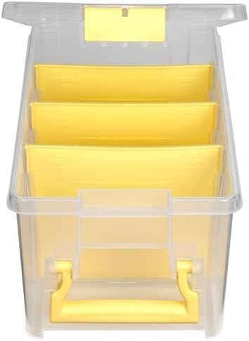 ArtBin Semi Satchel Craft Organizer with 3 Dividers, Yellow Accents - Image 5