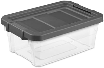 Sterilite Modular Stacker Box with Latching Lid, 16 Quart, 24-Pack by Sterilite