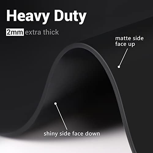 Ewen 25.6x17.7in Large Silicone Kitchen Counter Mat, 2mm Thick Heat Resistant Countertop Protector, Baking Silicone Mat under Air Fryer Toaster Oven Microwave Coffee Maker Cutting Board Drill Black - Image 4