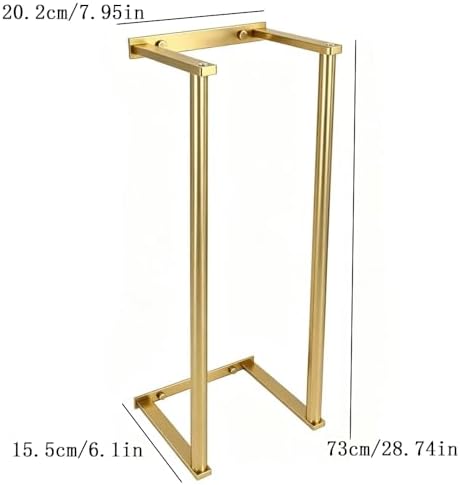 Bathroom Towel Rack for Rolled Towels, Wall Mounted Towel Storage Rack for Bathroom Organization, Stainless Steel Towel Storage Holder Can Holds Up to 6 Large Bath Towels (Gold) - Image 3
