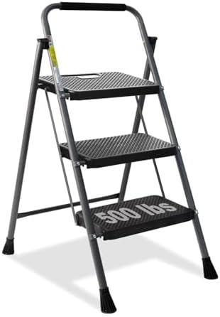 GOLYTON 3 Step Ladder,Step Stools for Adults, 500lbs Capacity by StepLadderMadeForYou