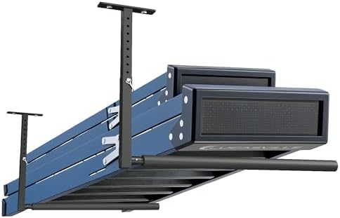 Stainless Steel Ceiling Storage Rack, 10"-18" Height Adjustable,Kayak Overhead Garage Storage Rack, Holds 100 lbs, for High-Altitude Storage of Kayaks, Surfboards, Canoes, Skis, and Ladders by Unknown