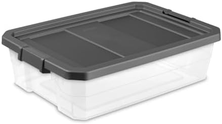 Sterilite Modular Stacker Box with Latching Lid, 40 Quart, 24-Pack by Sterilite