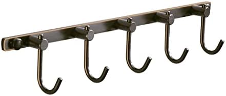 WINCASE Bronze Towel Hooks, Bathroom Rail Hook Rack Wall Mounted, Antique Oil Rubbed Brass Cloth Coat Rack with 5 Hooks Farmhouse by WINCASE
