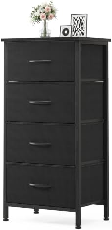 Sweetcrispy 4 Drawer Dresser, Tall Storage Cabinet for Bedroom and Closet by Sweetcrispy