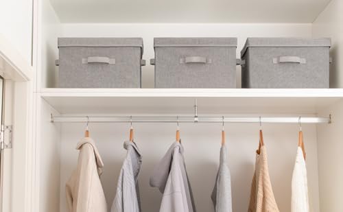 StorageWorks Fabric Storage Bins with Lids, Closet Storage Bins - Image 5