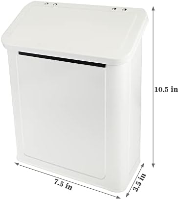 Picowe Magnetic Laundry Storage, Large Metal Lint Holder Bin with Lid for Laundry Room, Space-Saving Trash Container Hanging on Dryer, Washer or Wall Mount Trash Bin (White) - Image 2