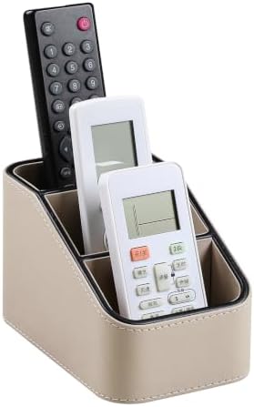Remote Control Holder, Small Desk Organizer TV Remote Caddy, Beige by NICLNGSH