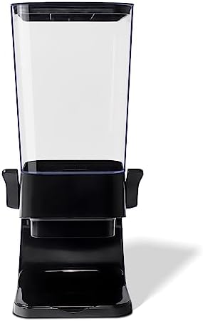 Cereal Dispenser Countertop, 5L Kitchen Organization Cereal Containers Storage, Desktop Candy Dispenser Plastic Cereal Dispenser, Snack Containers Can Hold Granola, Dry Food, Grain (Black, 1Pc) by FHJP