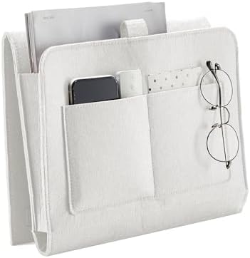 YOUDENOVA Bedside Caddy, Bedside Organizer for Dorm Room, Bunk Bed, Beige by YOUDENOVA
