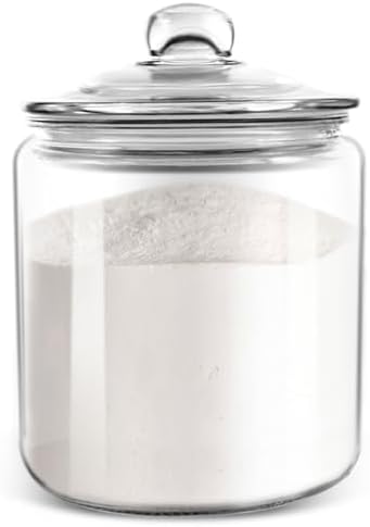 Masthome 1 Gallon Glass Jar with Lid,Wide Mouth Cookie Jar for Pantry by Masthome