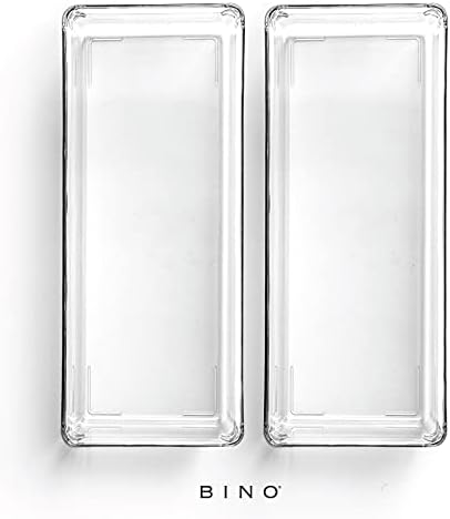 BINO | Oblong Plastic Drawer Organizer Bin, 2-Pack | THE ARTISAN COLLECTION | Multi-Purpose | Durable | BPA-Free | Desk, Vanity, Bathroom & Makeup Drawer Organizer - Image 5