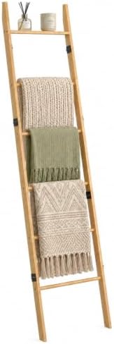 Blanket Ladder 6 Tier with Shelf for Living Room Bedroom and Bathroom by Unknown