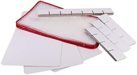 Simplify Organizer Container, Holds Total of 224 Amongst 2 Bags, 2.5” Slots, Durable, See Through for Easy Viewing ornament storage, 112 Count-2PK, Red, AZ-710011-2PK - Image 6