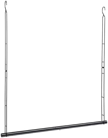 Hanging Closet Rod 31.89in Adjustable Height, Closet Extender Hanging Bar for Closet Rod Heavy Duty Closet Organizer, Black - Image 2