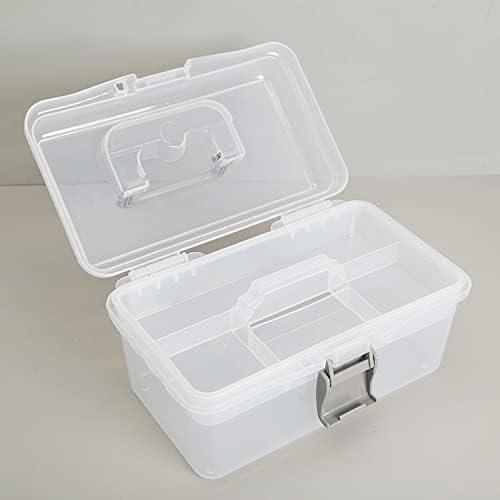 Tosnail 10-Inch 2 Layers Clear Plastic Craft Organizer Box Storage Container for Sewing, Painting, Arts - Image 7