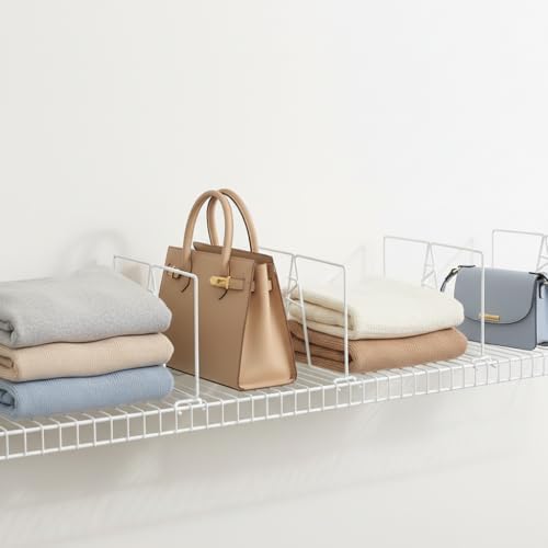 Wire Shelf Dividers, White, 12" Deep, 7" Height, 8 Pack - Image 4