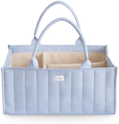 mushie Baby Diaper Caddy | Newborn Essentials Organizer (Tradewinds) by mushie