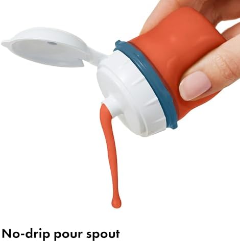 OXO Good Grips Prep & Go Silicone Squeeze Bottle - 2.3 oz, Ocean Blue - Image 3