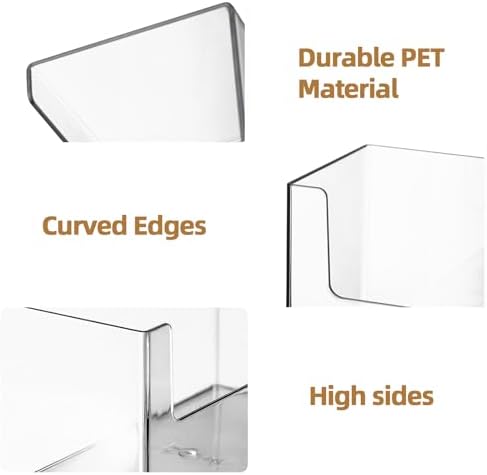 PAVSTINE 2 Pack Clear Medicine Cabinet Organizer with Raised Edge - Image 6