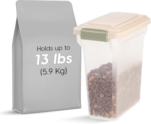 IRIS USA Dog Food Storage Container, Up to 13 lbs, Almond, Made in USA - Image 4