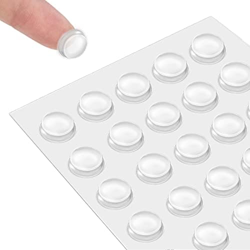 Silicone 320 Pcs Cabinet Door Bumpers Round, Self Adhesive Bumpers by QUEENTI
