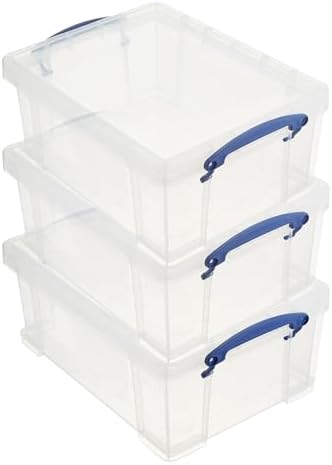 Really Useful Box Stackable 9 Liter Plastic Storage Container, 3 Pack - Image 6