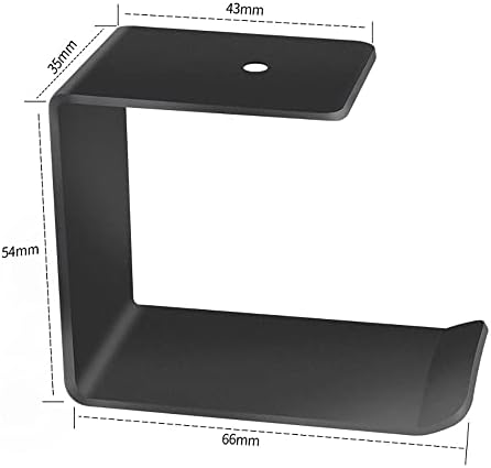 Aluminum Under-Desk Headphone Hanger with Strong Adhesive (2 Pack, Black) - Image 4