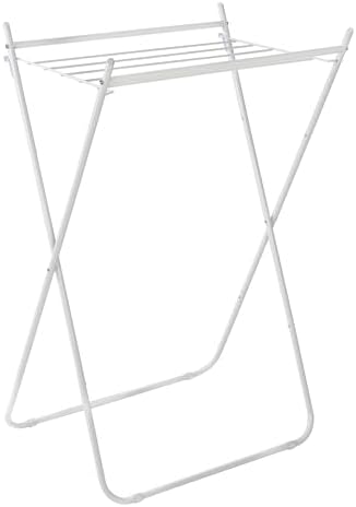 Honey-Can-Do Easy-Fold Collapsible Clothes Drying Rack, Sturdy Metal Laundry Rack Holds 40 lbs, Space-Saving Foldable Towel Rack for Indoor Outdoor Use, Non-Skid Feet, White - Image 3