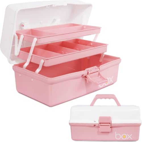 TERGOO 13in Lager Plastic Craft Organizer and Storage 3-Layer Tackle Box by Focusonefficientstorage