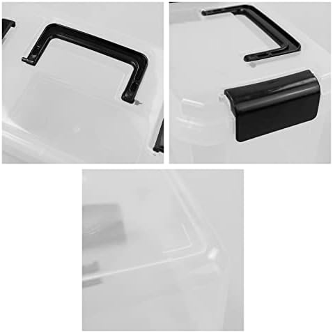 Jekiyo 2.5 Quart Plastic Latching Box, Clear Bin with Black Handle, 4 Packs - Image 7