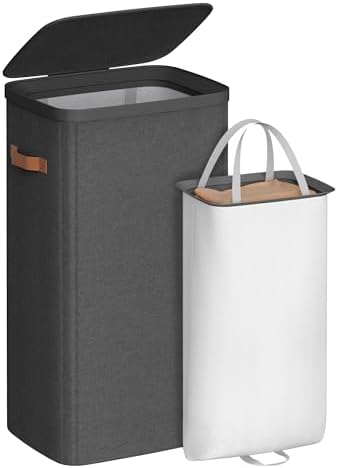 SONGMICS Laundry Basket, 100L Laundry Hamper with Lid, 1 Removable Bag by SONGMICSbySONGMICSHOME