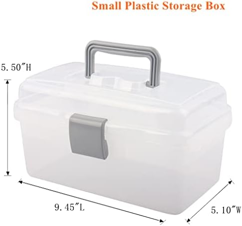 Clear Plastic Storage Container Box with Handle and Latch Lock - Image 2