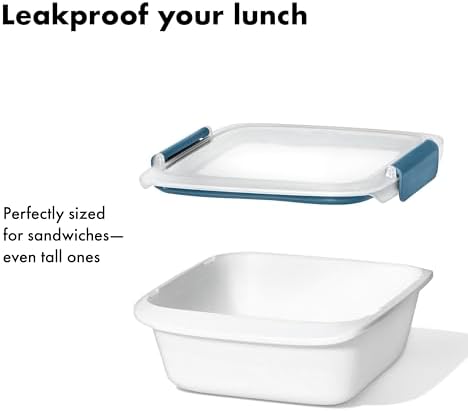 OXO Good Grips Prep & Go Sandwich Container - 4.3 Cup, Ocean Blue - Image 2