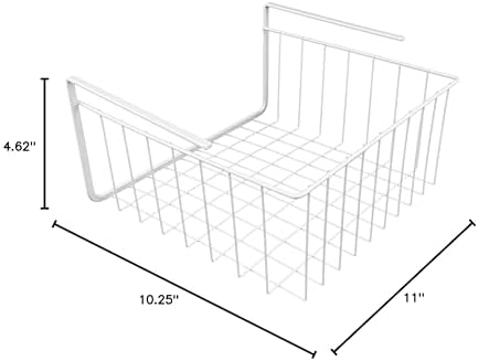 White Wire Under-Shelf Storage Basket, 17-Inch – Durable Organization Solution for Kitchen, Pantry, and Closet - Image 2