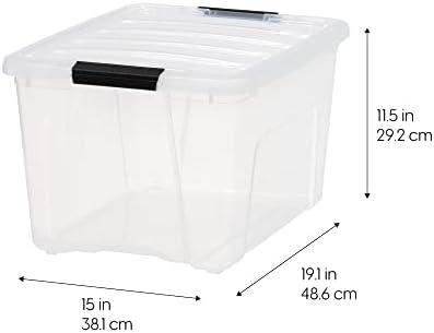 IRIS USA 4-Pack 40 Quart Storage Bins with Lids, Clear - Image 2