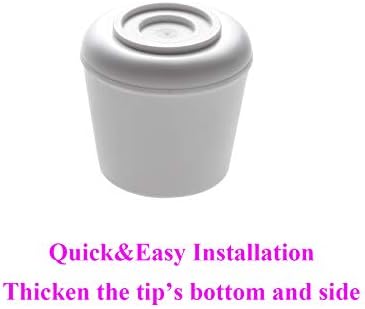Furnigear Chair Leg Tips Caps Non-Slip Rubber Leg Tips 1” Inner Diameter Chair Leg Floor Protectors Round White, 16 Pack - Image 4
