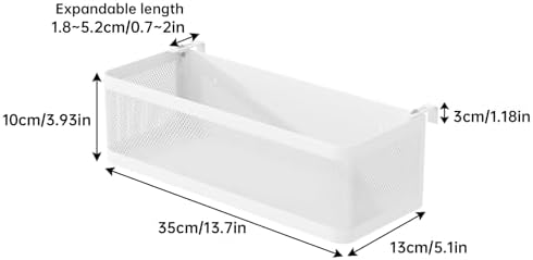 Bedside Caddy Shelf for Bunk Bed, White, L13.78in*W5.12in*H3.94in - Image 2