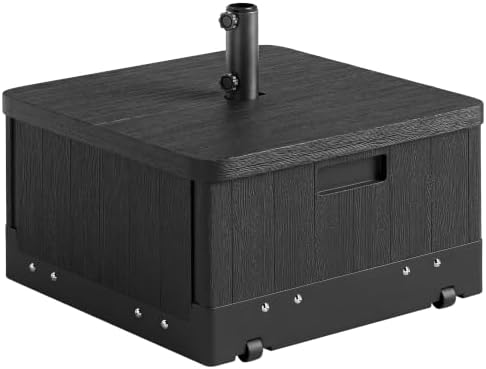 Outsunny 2-in-1 Outdoor Umbrella Base, Planter Box, 175 lbs. Capacity Black by Outsunny