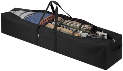 1 Pcs 60 x 17 x 20 Inch, 332 L Large Storage Duffle Bag Black by Hubeii